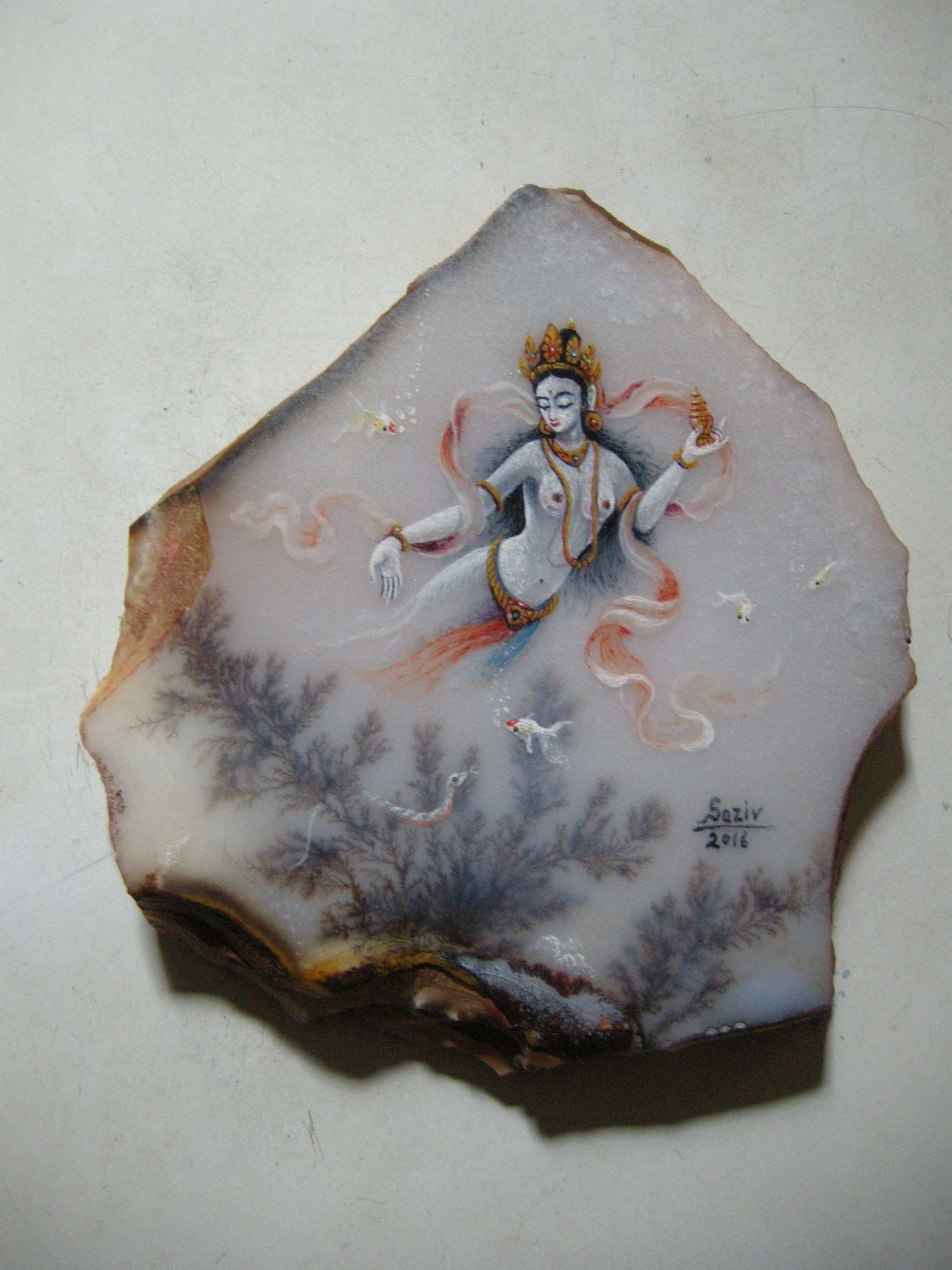 Paintings on precious stones