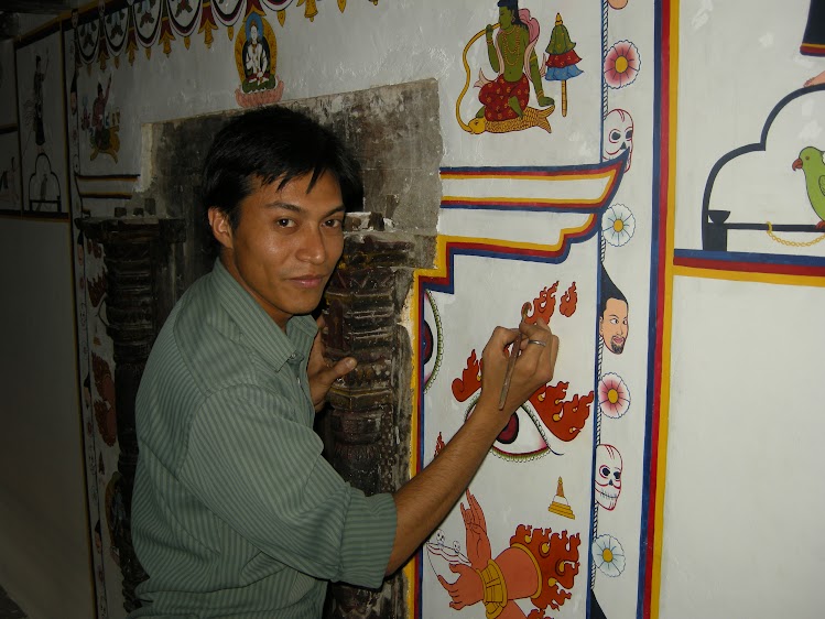 Mural paintings at Charumati Mahavihar, Chabahil