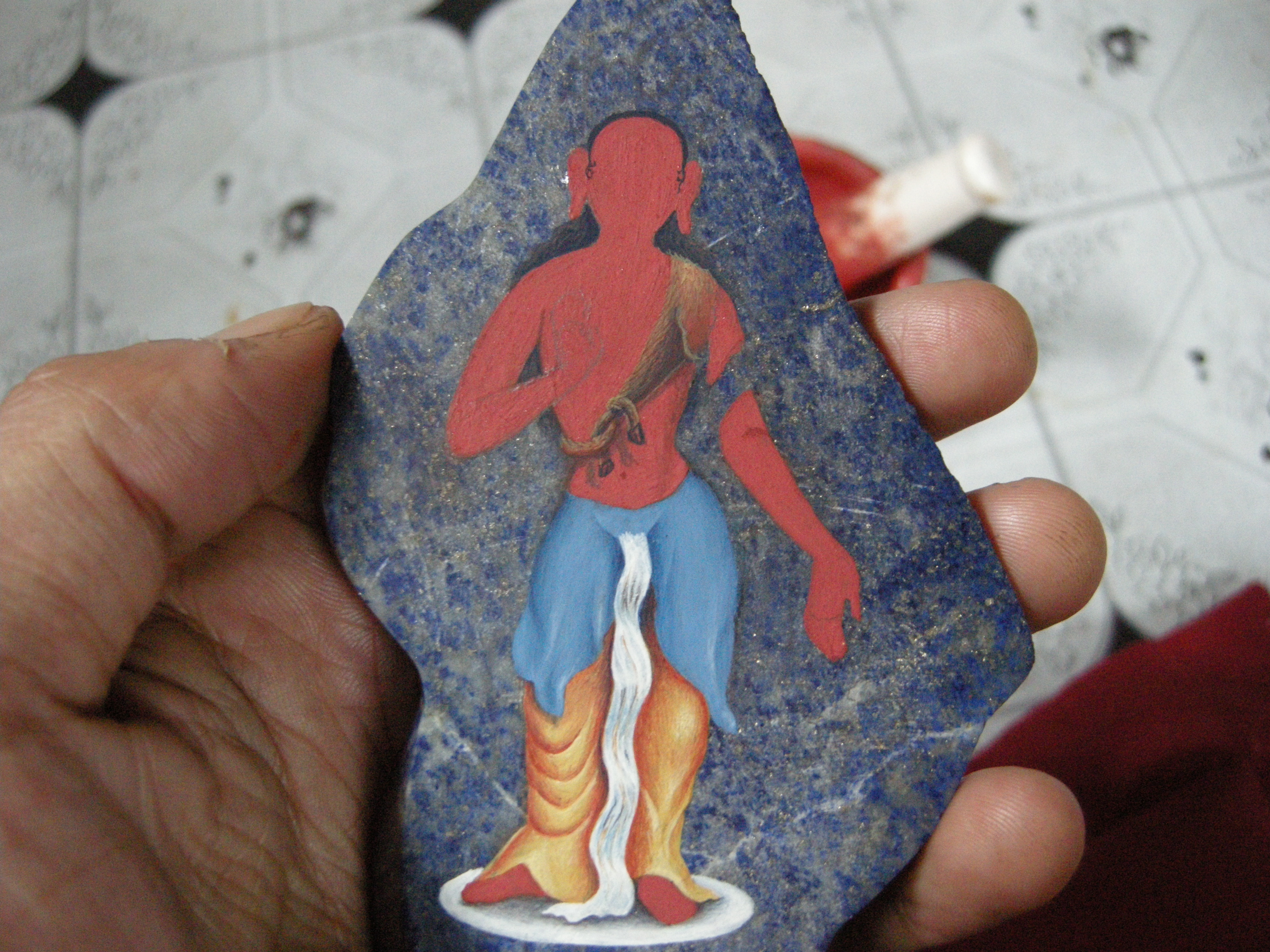 Art on precious stone