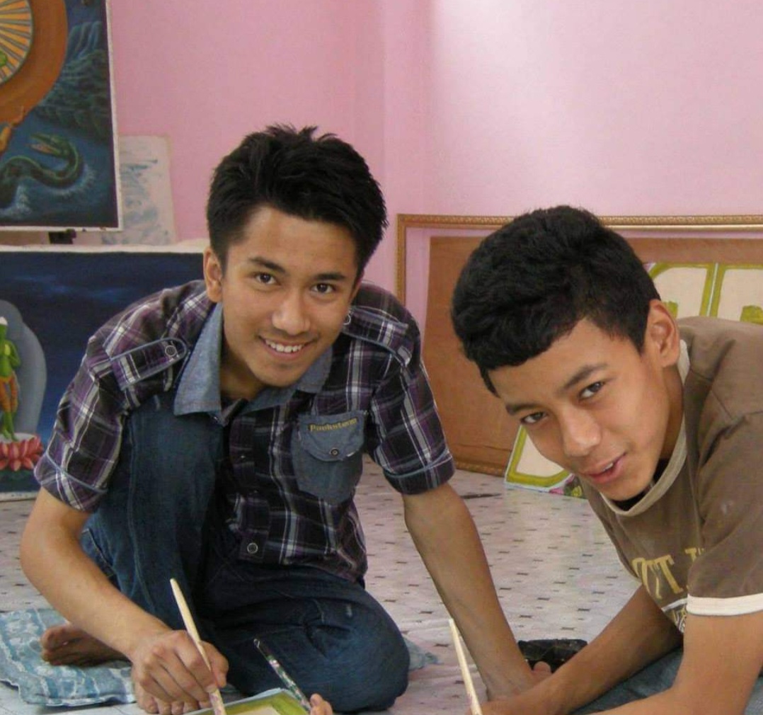 Artist Sworup and Nikhel Shakya